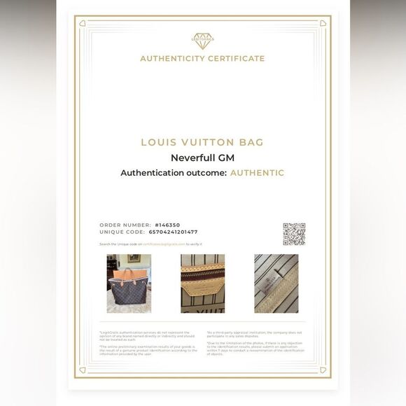 Authentic Louis Vuitton Neverfull GM Classic Monogram Tote Bag Mint Condition - Picture 17 of 17